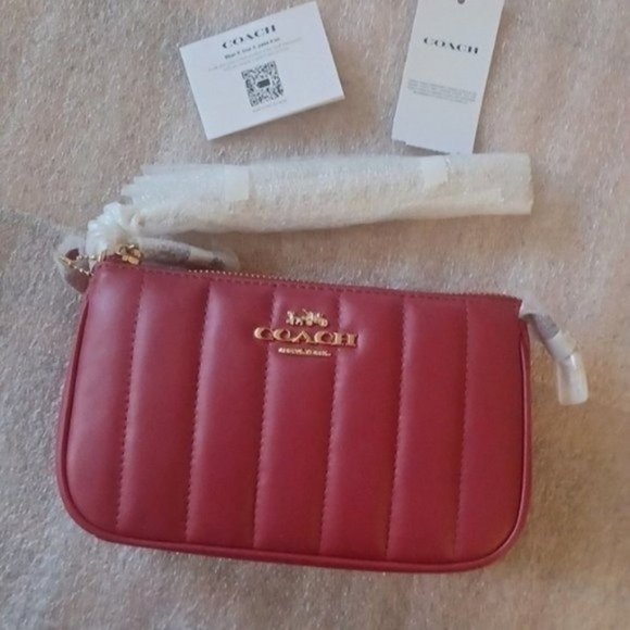 Coach Handbags - NWT COACH Nolita 19 Wristlet Clutch /w Chain Quilting  Red